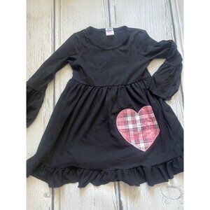 Black tunic top with  plaid heart
